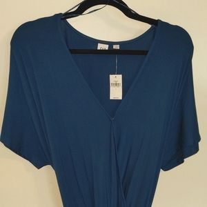 Gap Electric Blue Wrap Jumpsuit w/ Tie Size Large NWT